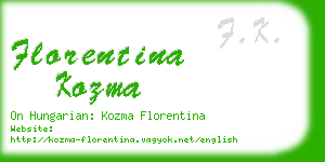 florentina kozma business card